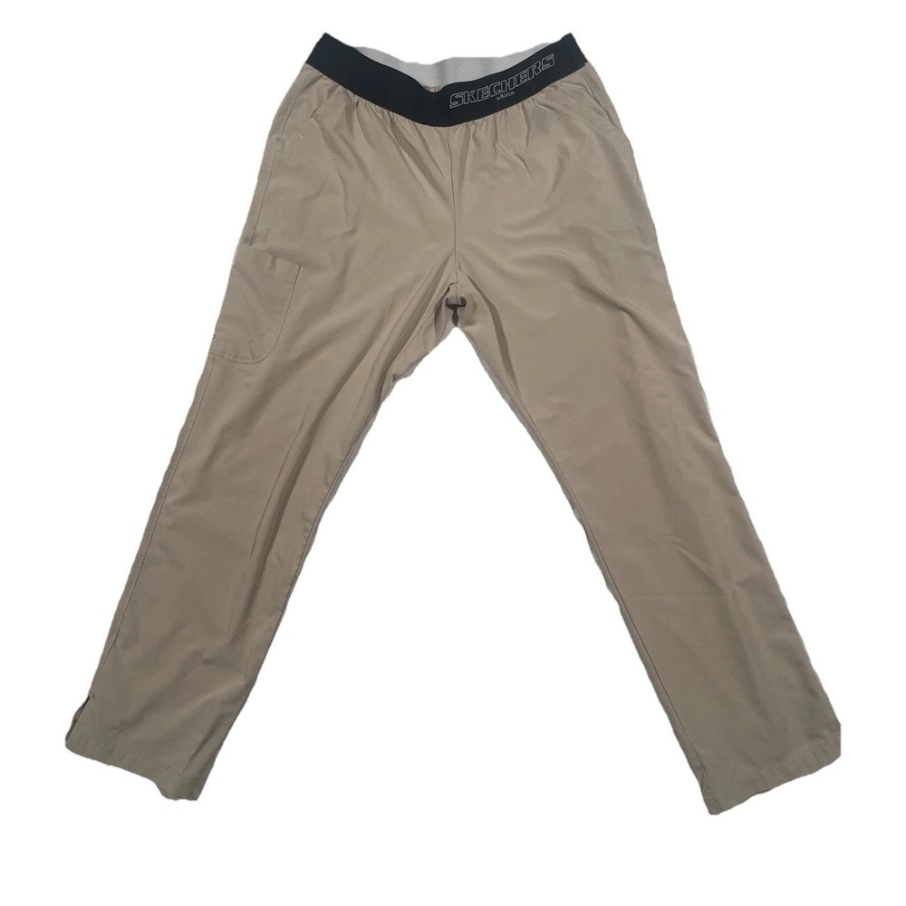 Skechers by Barco Vitality WOMENS Khaki Logo Elastic 3 Pocket Pants S